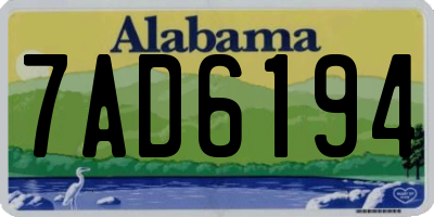 AL license plate 7AD6194