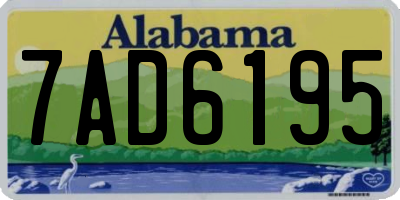 AL license plate 7AD6195