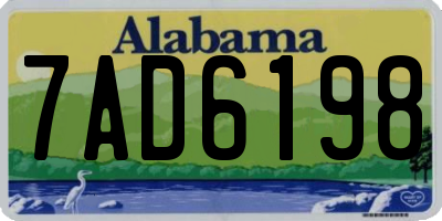 AL license plate 7AD6198
