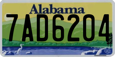 AL license plate 7AD6204