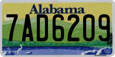 AL license plate 7AD6209