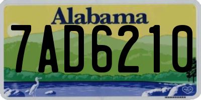 AL license plate 7AD6210