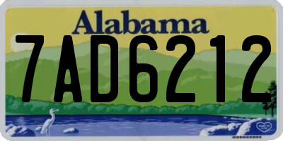 AL license plate 7AD6212