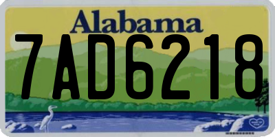 AL license plate 7AD6218