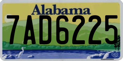 AL license plate 7AD6225