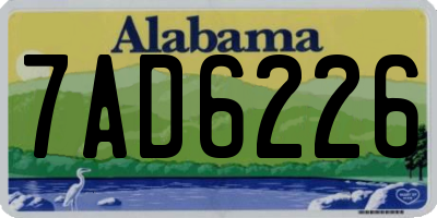AL license plate 7AD6226