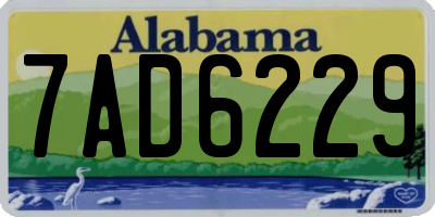 AL license plate 7AD6229