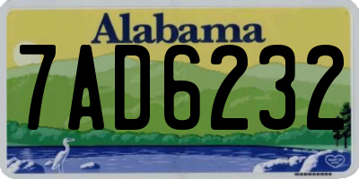 AL license plate 7AD6232
