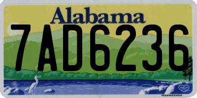 AL license plate 7AD6236