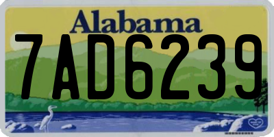 AL license plate 7AD6239