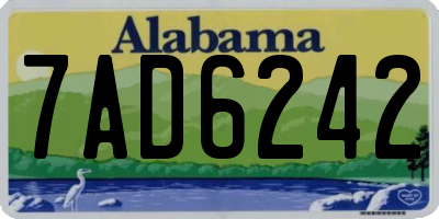 AL license plate 7AD6242