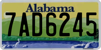 AL license plate 7AD6245