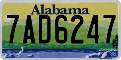 AL license plate 7AD6247