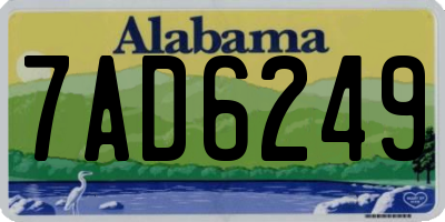 AL license plate 7AD6249