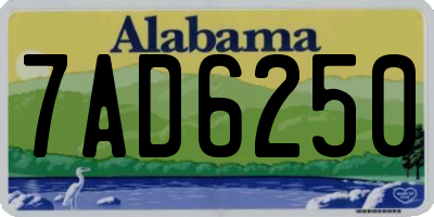 AL license plate 7AD6250