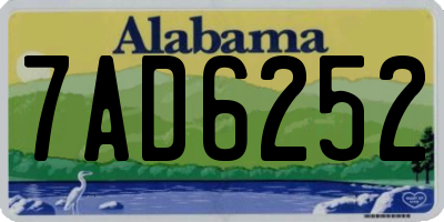 AL license plate 7AD6252