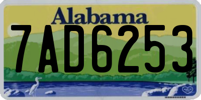AL license plate 7AD6253
