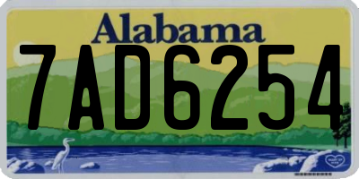 AL license plate 7AD6254