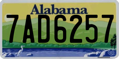 AL license plate 7AD6257