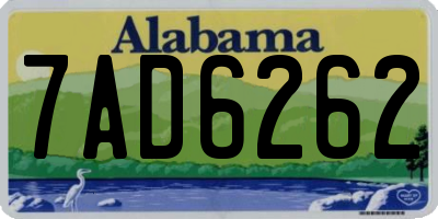 AL license plate 7AD6262