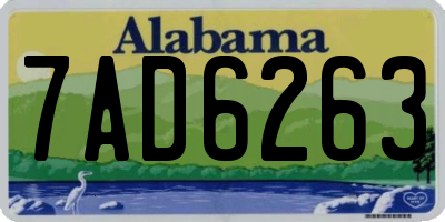 AL license plate 7AD6263