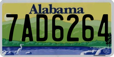 AL license plate 7AD6264