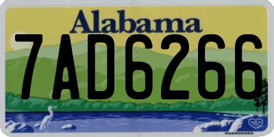 AL license plate 7AD6266