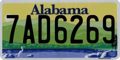 AL license plate 7AD6269