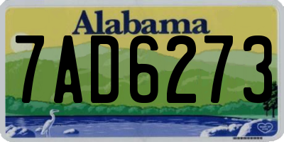 AL license plate 7AD6273