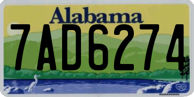 AL license plate 7AD6274