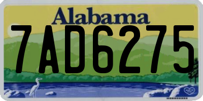 AL license plate 7AD6275