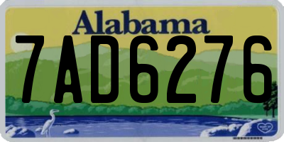 AL license plate 7AD6276