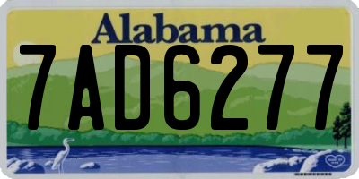 AL license plate 7AD6277