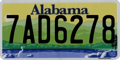 AL license plate 7AD6278