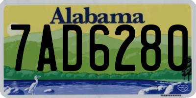 AL license plate 7AD6280
