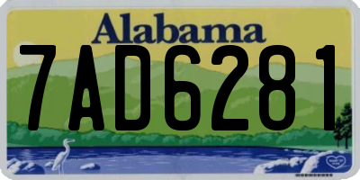 AL license plate 7AD6281