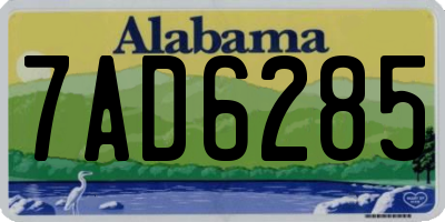 AL license plate 7AD6285