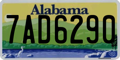 AL license plate 7AD6290