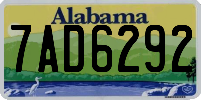 AL license plate 7AD6292