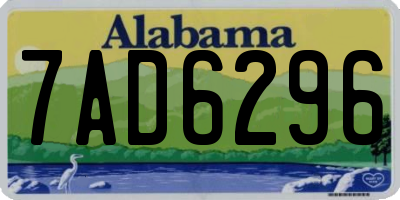 AL license plate 7AD6296