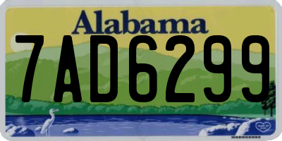 AL license plate 7AD6299