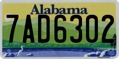 AL license plate 7AD6302