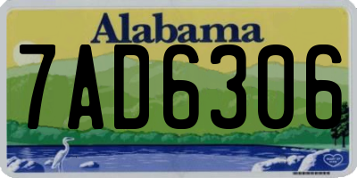AL license plate 7AD6306