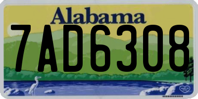 AL license plate 7AD6308