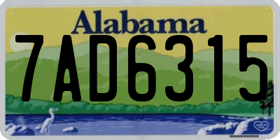 AL license plate 7AD6315