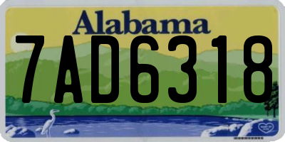 AL license plate 7AD6318