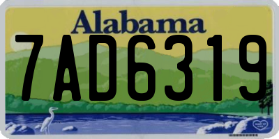 AL license plate 7AD6319