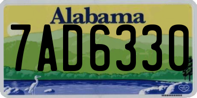 AL license plate 7AD6330