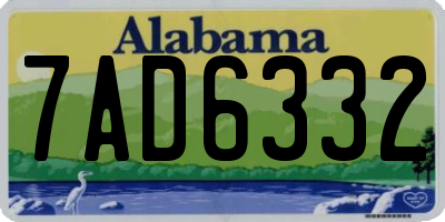 AL license plate 7AD6332