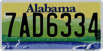 AL license plate 7AD6334
